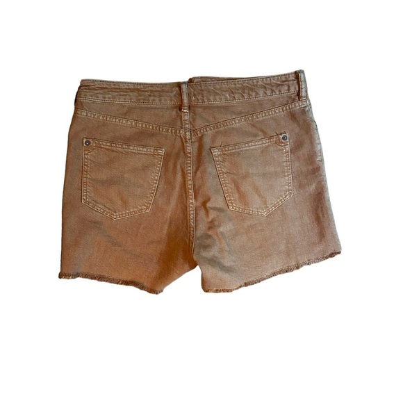 Anthropologie Pilcro Cutoff Denim Jean Shorts Size 29 Rust Brown Frayed Hem - Picture 3 of 6